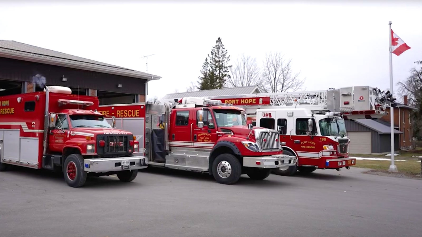 Station 1 fire trucks